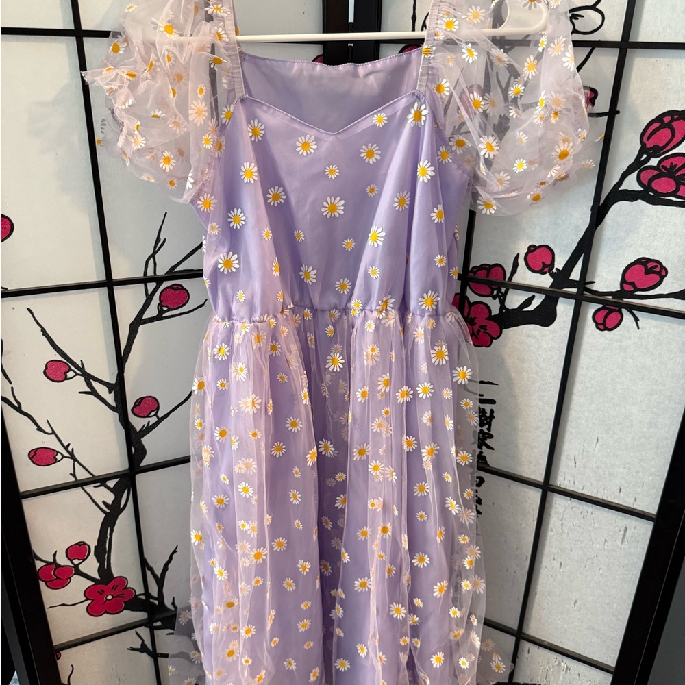 SHEIN Lavender Dress with Floral Detail
